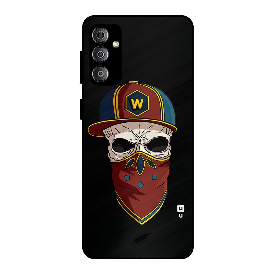Cool Skull Mask Cap Metal Back Case for Galaxy F23