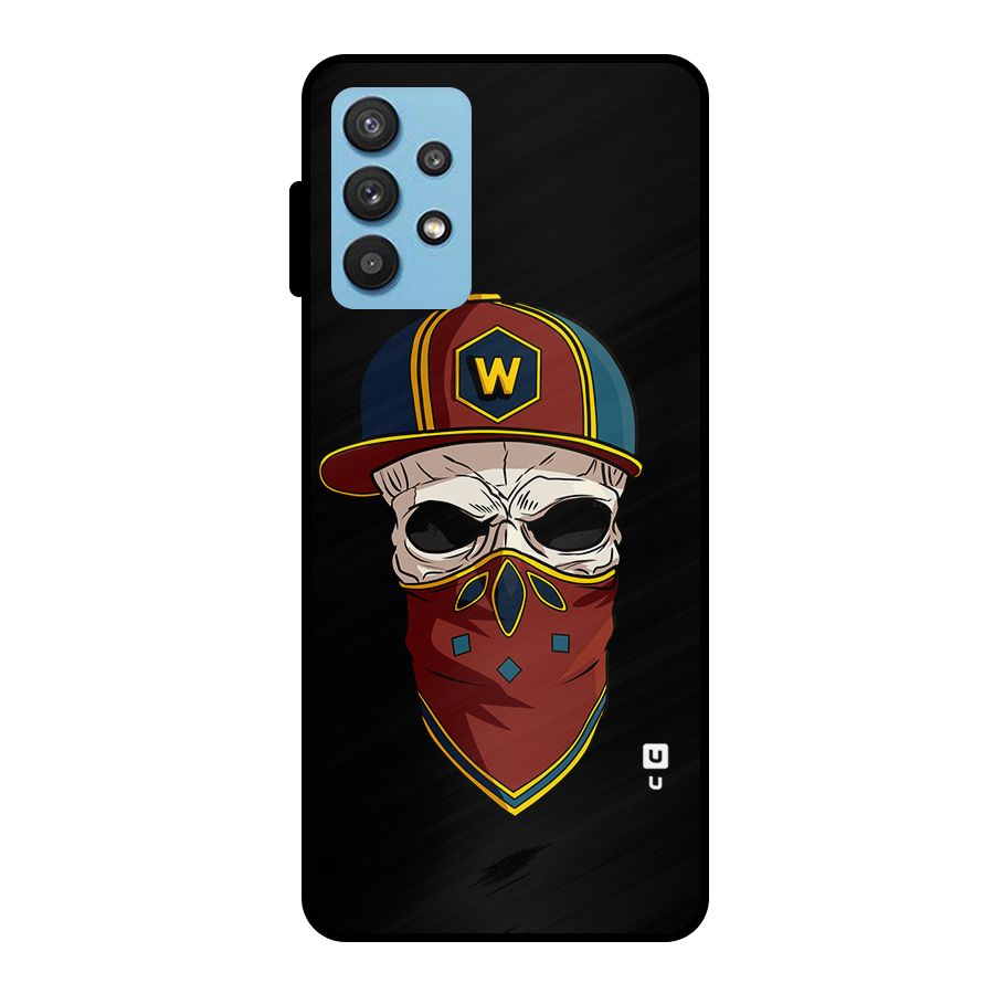 Cool Skull Mask Cap Metal Back Case for Galaxy M32 5G