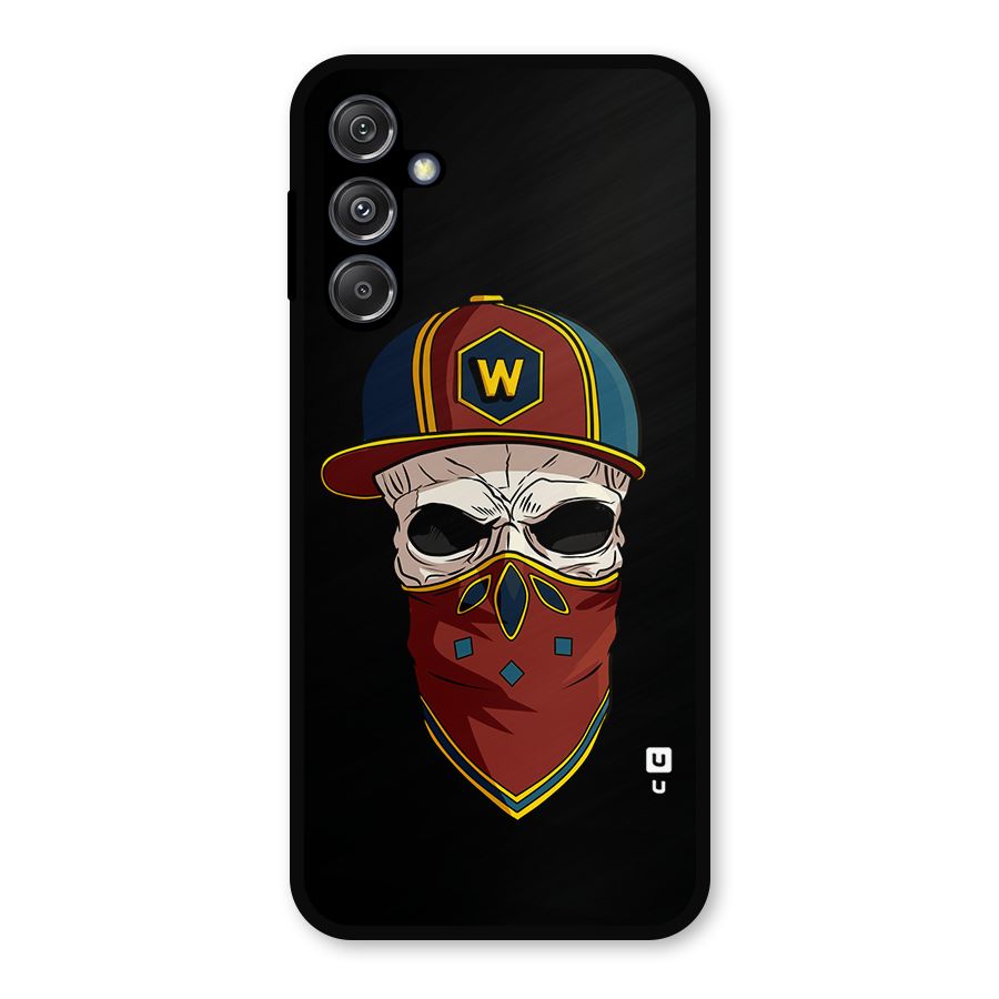 Cool Skull Mask Cap Metal Back Case for Galaxy M34 5G