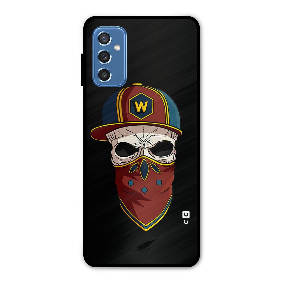 Cool Skull Mask Cap Metal Back Case for Galaxy M52 5G