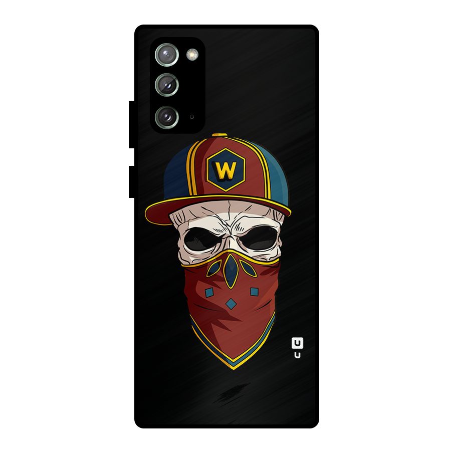 Cool Skull Mask Cap Metal Back Case for Galaxy Note 20