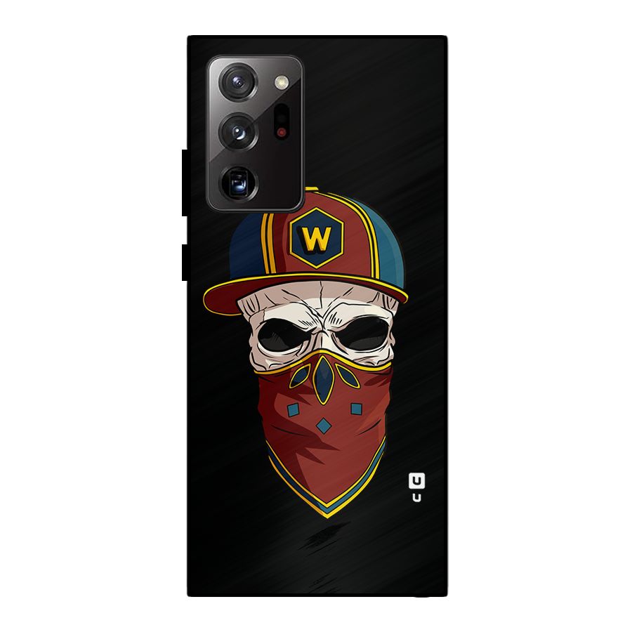 Cool Skull Mask Cap Metal Back Case for Galaxy Note 20 Ultra 5G