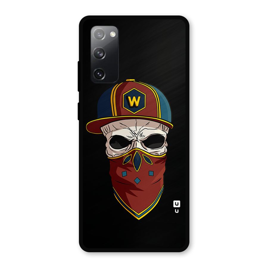 Cool Skull Mask Cap Metal Back Case for Galaxy S20 FE 5G