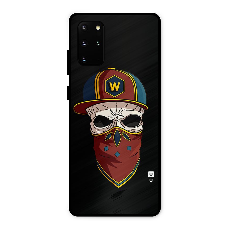 Cool Skull Mask Cap Metal Back Case for Galaxy S20 Plus