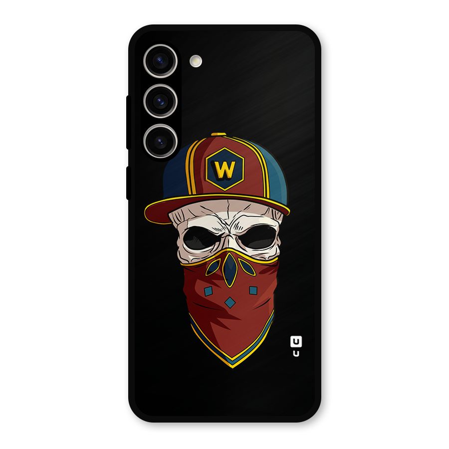 Cool Skull Mask Cap Metal Back Case for Galaxy S23 Plus