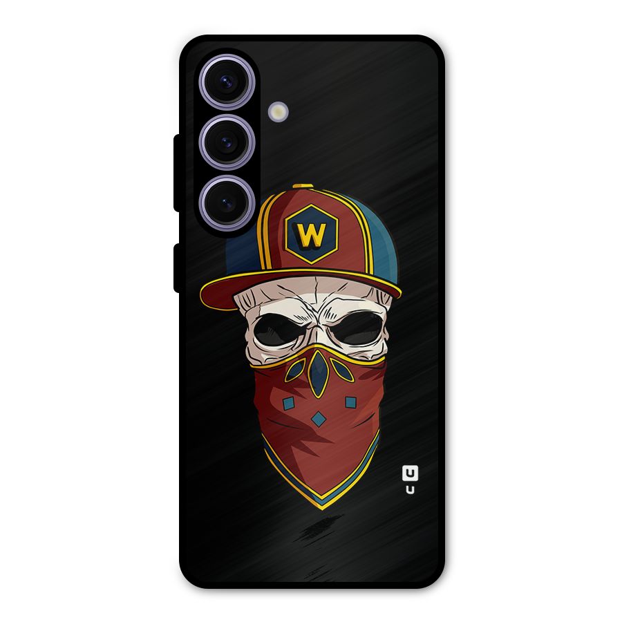 Cool Skull Mask Cap Metal Back Case for Galaxy S24