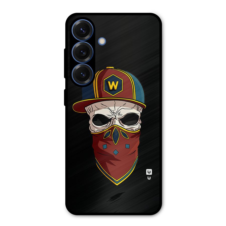 Cool Skull Mask Cap Metal Back Case for Galaxy S25