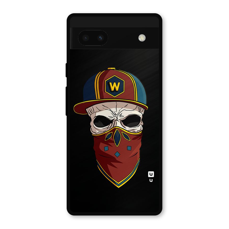 Cool Skull Mask Cap Metal Back Case for Google Pixel 6a