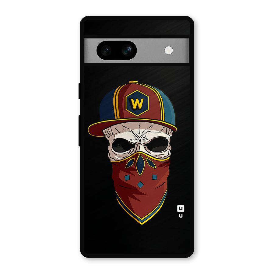 Cool Skull Mask Cap Metal Back Case for Google Pixel 7a