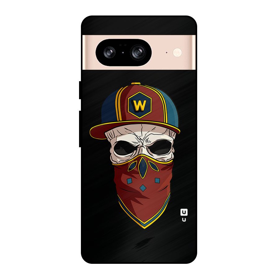 Cool Skull Mask Cap Metal Back Case for Google Pixel 8