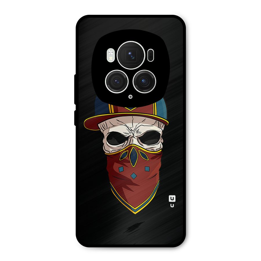 Cool Skull Mask Cap Metal Back Case for Honor Magic6 Pro