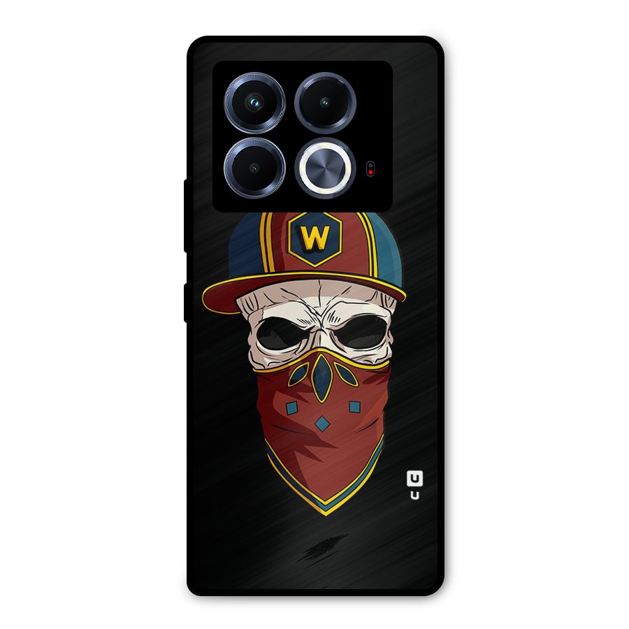 Cool Skull Mask Cap Metal Back Case for Infinix Note 40 5G