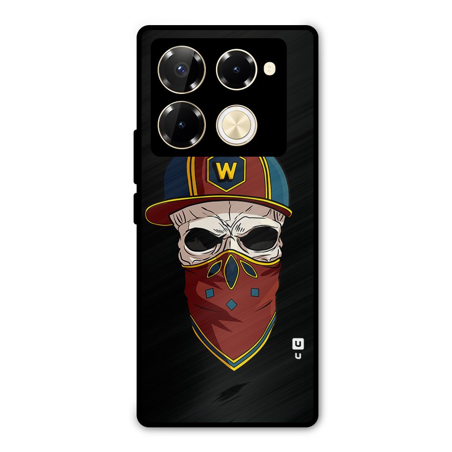 Cool Skull Mask Cap Metal Back Case for Infinix Note 40 Pro