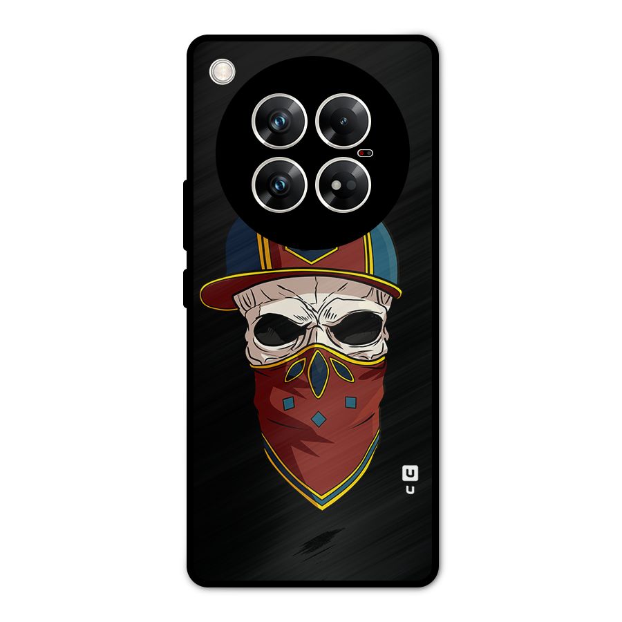 Cool Skull Mask Cap Metal Back Case for Infinix Zero 40 5G