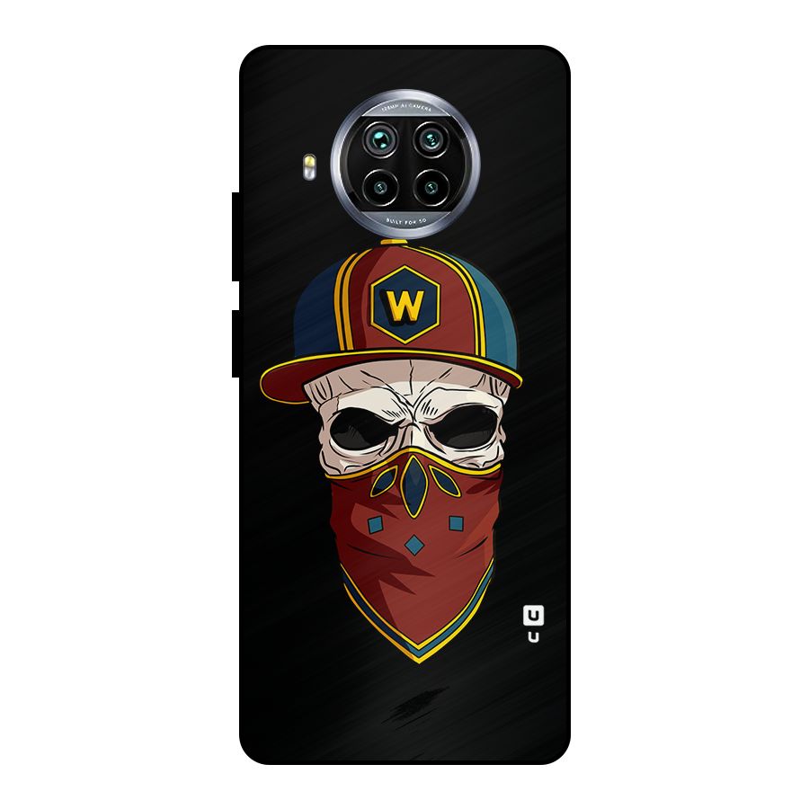Cool Skull Mask Cap Metal Back Case for Mi 10i