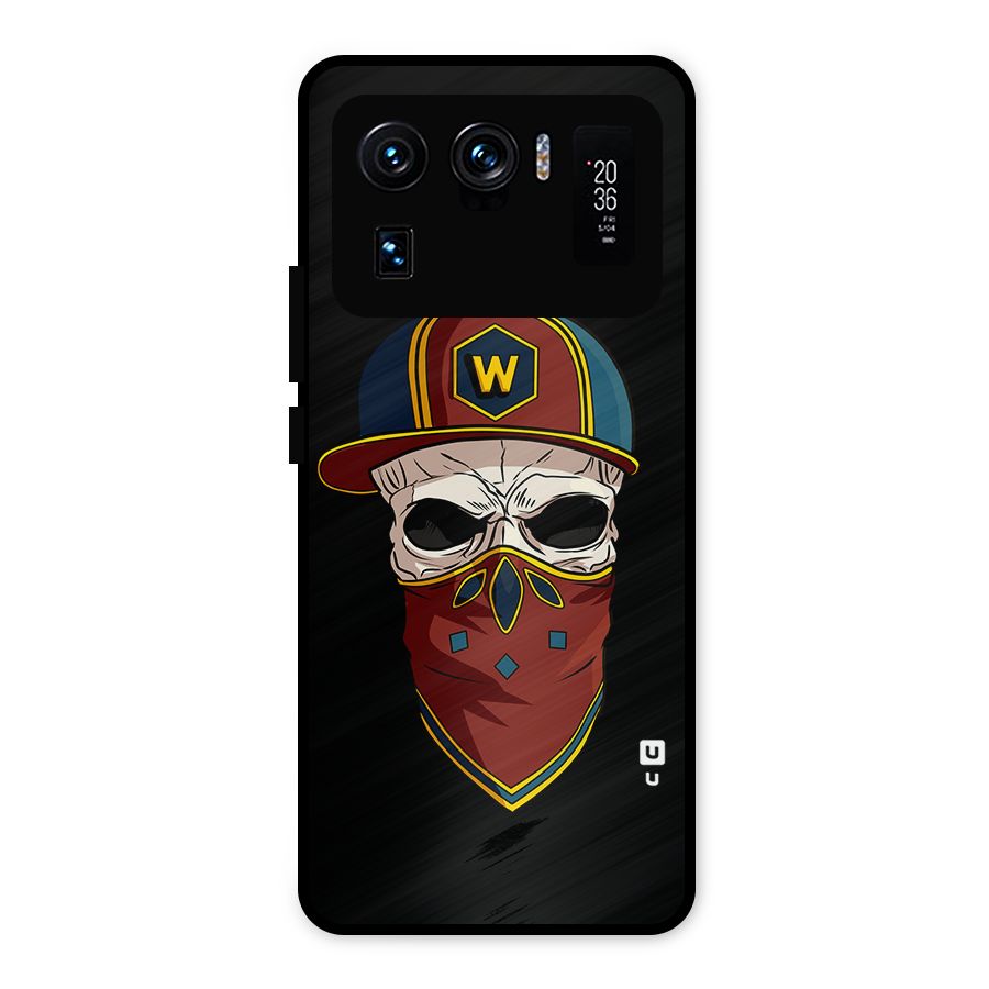 Cool Skull Mask Cap Metal Back Case for Mi 11 Ultra