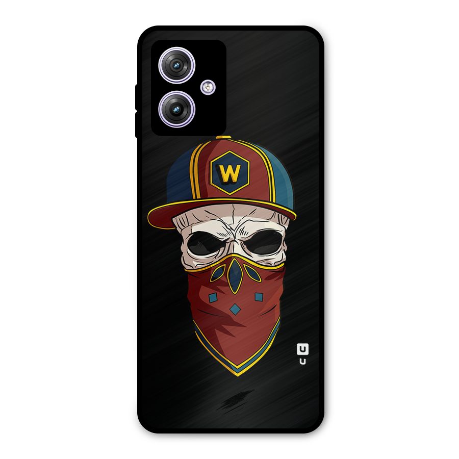 Cool Skull Mask Cap Metal Back Case for Moto G64