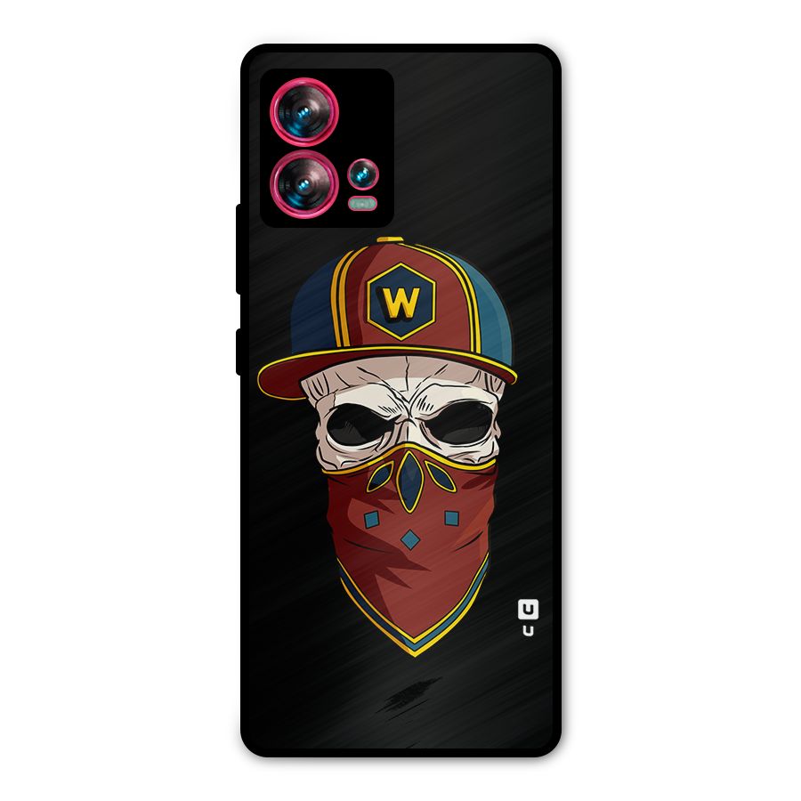 Cool Skull Mask Cap Metal Back Case for Motorola Edge 30 Fusion