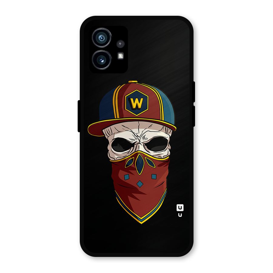 Cool Skull Mask Cap Metal Back Case for Nothing Phone 1