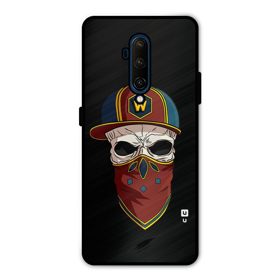 Cool Skull Mask Cap Metal Back Case for OnePlus 7T Pro