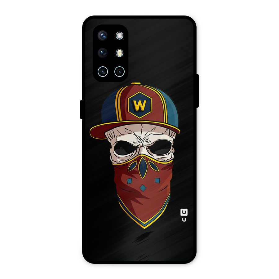 Cool Skull Mask Cap Metal Back Case for OnePlus 9R