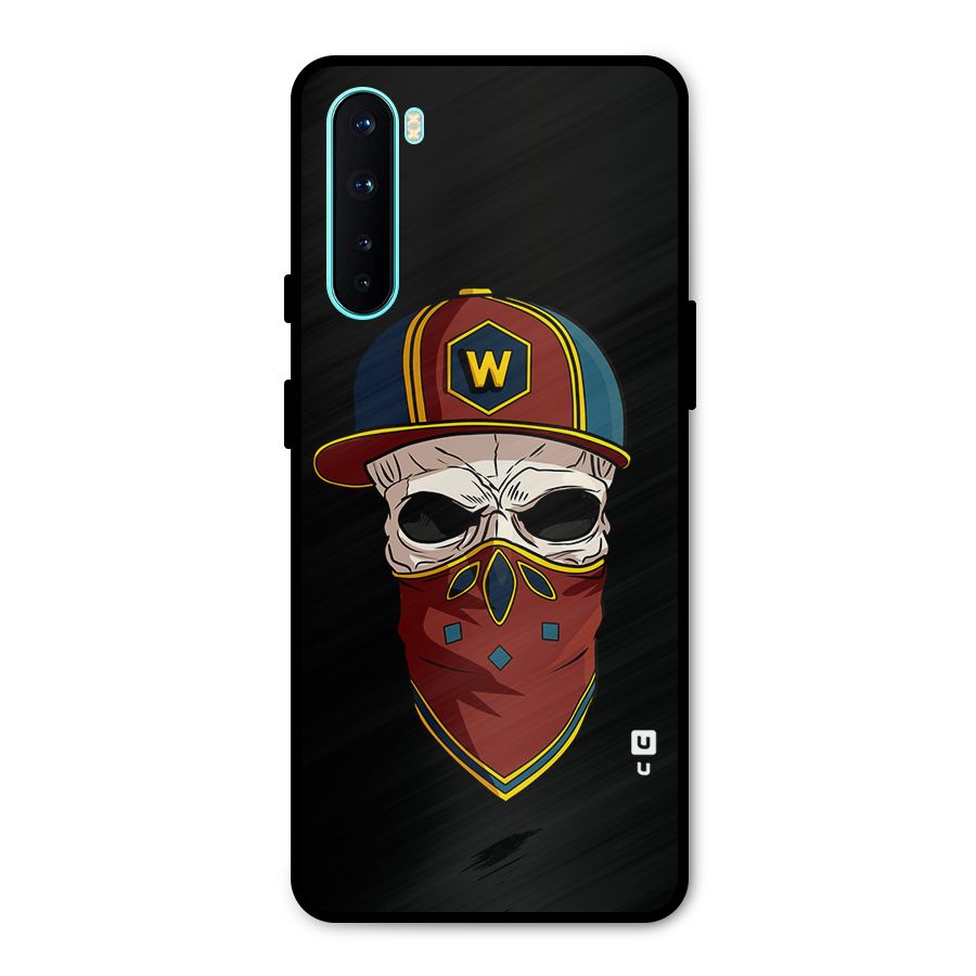 Cool Skull Mask Cap Metal Back Case for OnePlus Nord