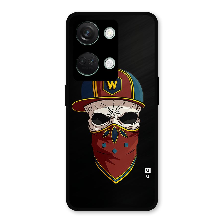 Cool Skull Mask Cap Metal Back Case for OnePlus Nord 3