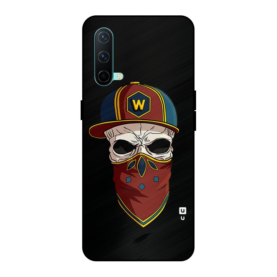 Cool Skull Mask Cap Metal Back Case for OnePlus Nord CE 5G