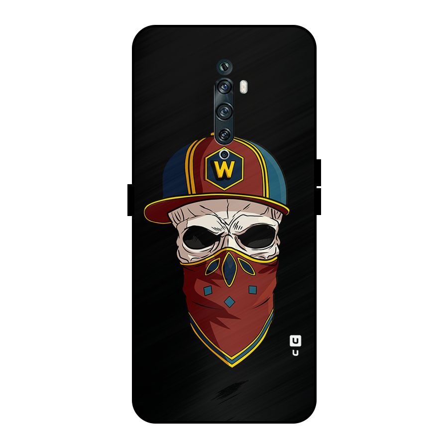 Cool Skull Mask Cap Metal Back Case for Oppo Reno2 Z
