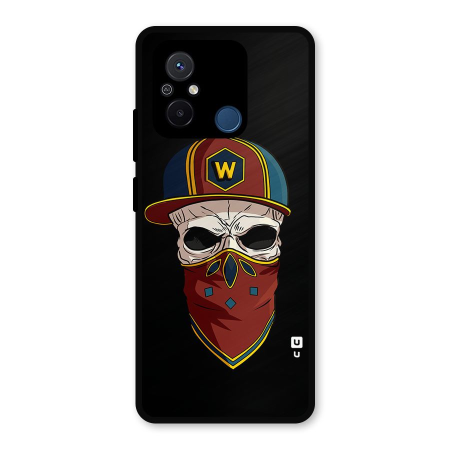 Cool Skull Mask Cap Metal Back Case for Poco C55