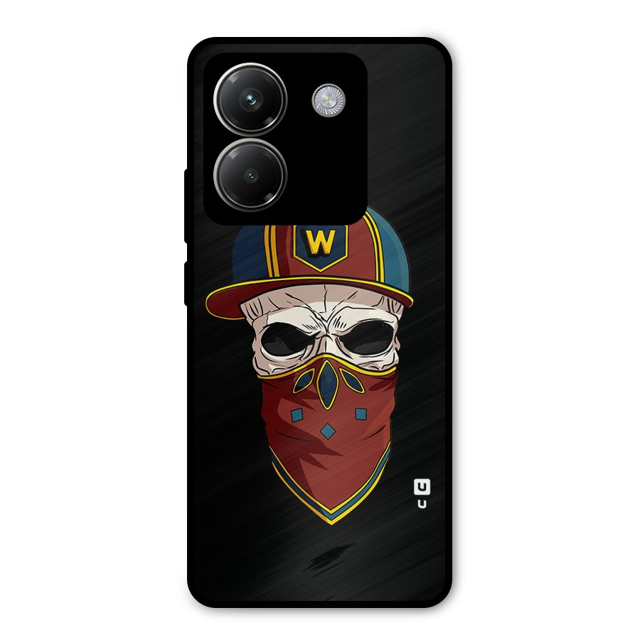 Cool Skull Mask Cap Metal Back Case for Poco M7 Pro 5G