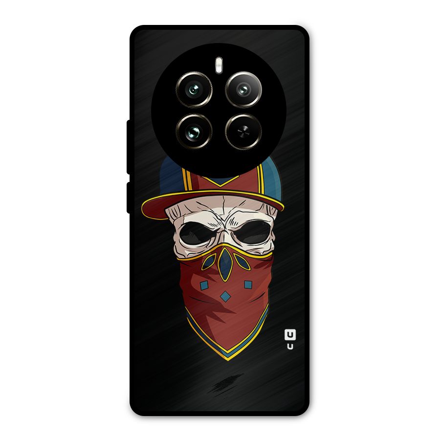 Cool Skull Mask Cap Metal Back Case for Realme 12 Pro