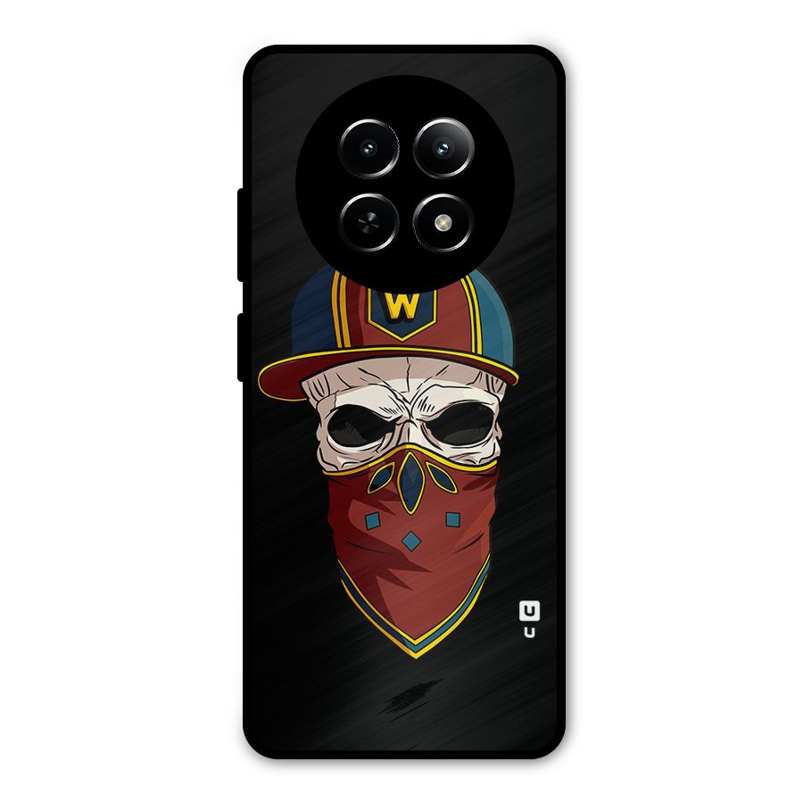 Cool Skull Mask Cap Metal Back Case for Realme 13