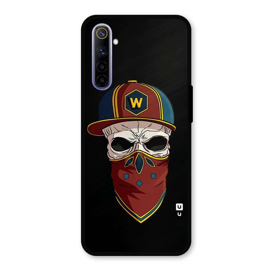 Cool Skull Mask Cap Metal Back Case for Realme 6