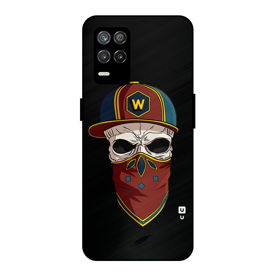 Cool Skull Mask Cap Metal Back Case for Realme 8 5G