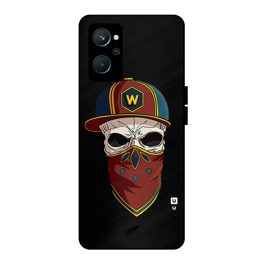 Cool Skull Mask Cap Metal Back Case for Realme 9i 5G