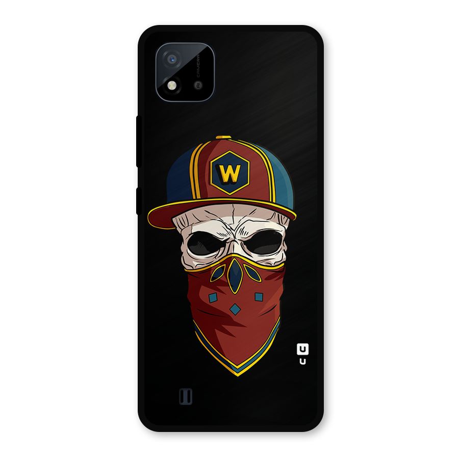 Cool Skull Mask Cap Metal Back Case for Realme C11 2021