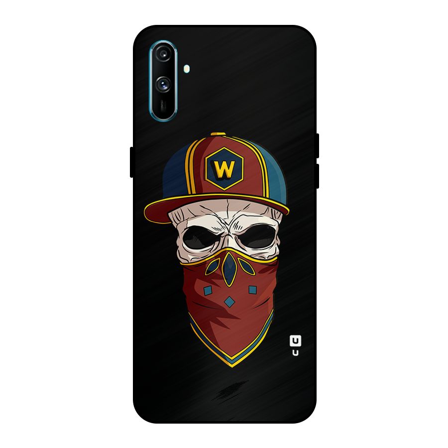 Cool Skull Mask Cap Metal Back Case for Realme C3