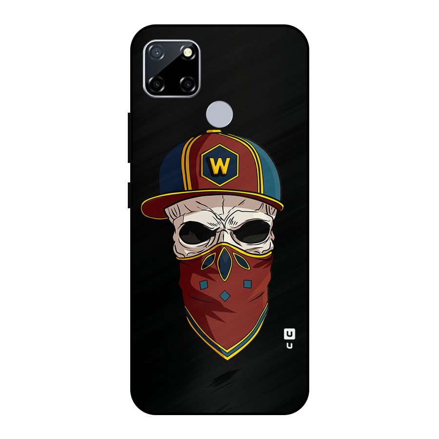 Cool Skull Mask Cap Metal Back Case for Realme Narzo 20