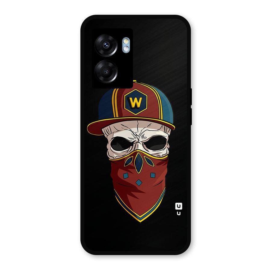 Cool Skull Mask Cap Metal Back Case for Realme Narzo 50 5G