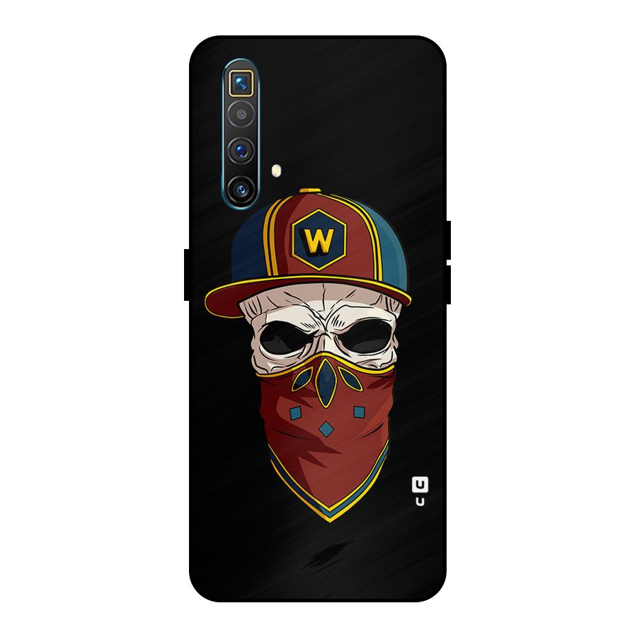 Cool Skull Mask Cap Metal Back Case for Realme X3 SuperZoom