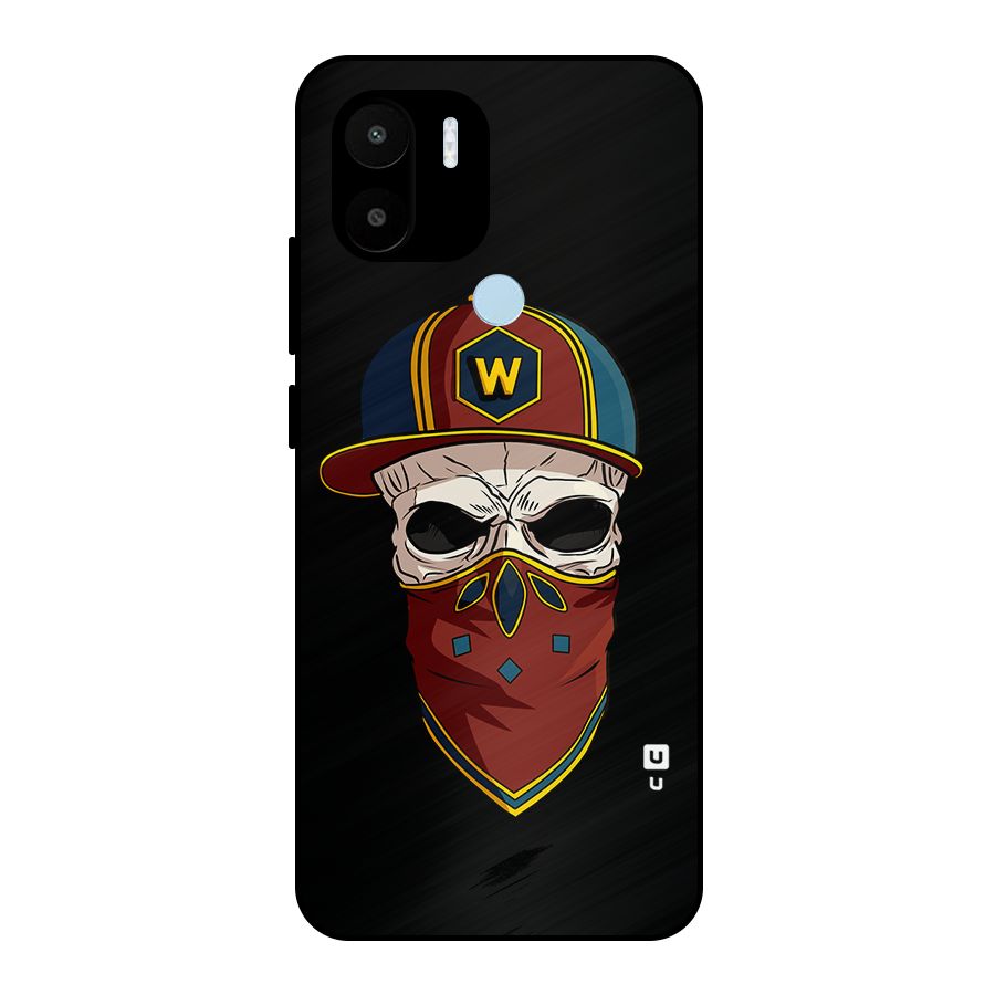 Cool Skull Mask Cap Metal Back Case for Redmi A2+