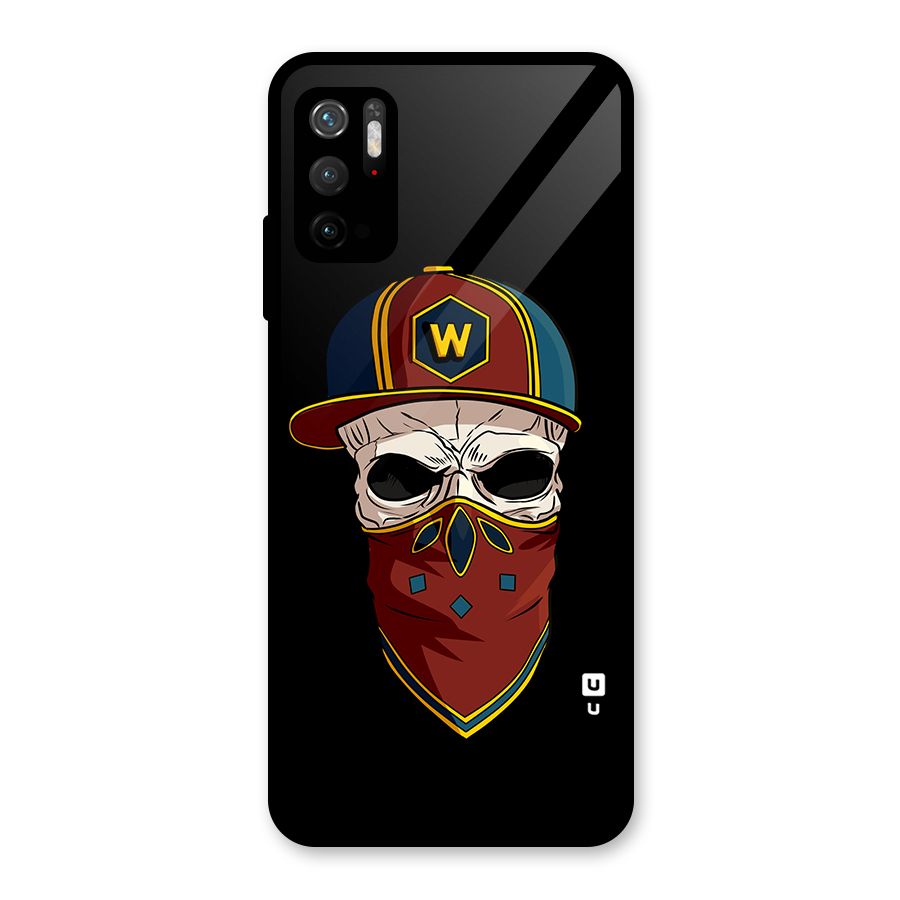 Cool Skull Mask Cap Metal Back Case for Redmi Note 10T 5G