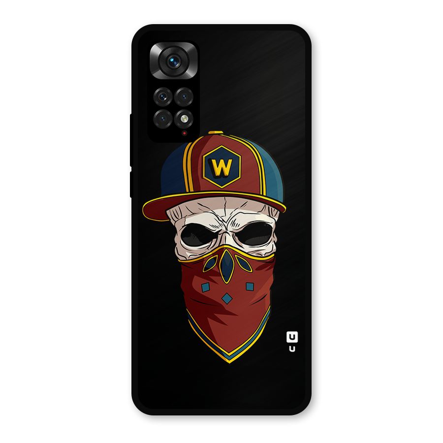 Cool Skull Mask Cap Metal Back Case for Redmi Note 11s