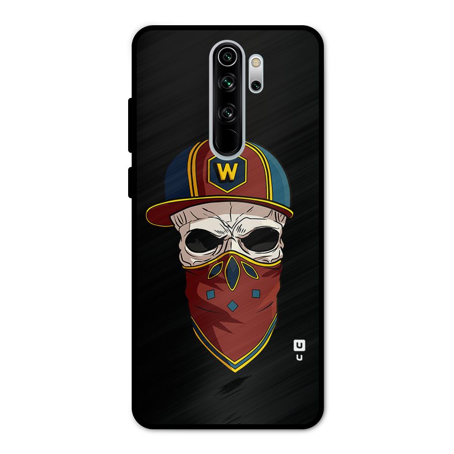 Cool Skull Mask Cap Metal Back Case for Redmi Note 8 Pro