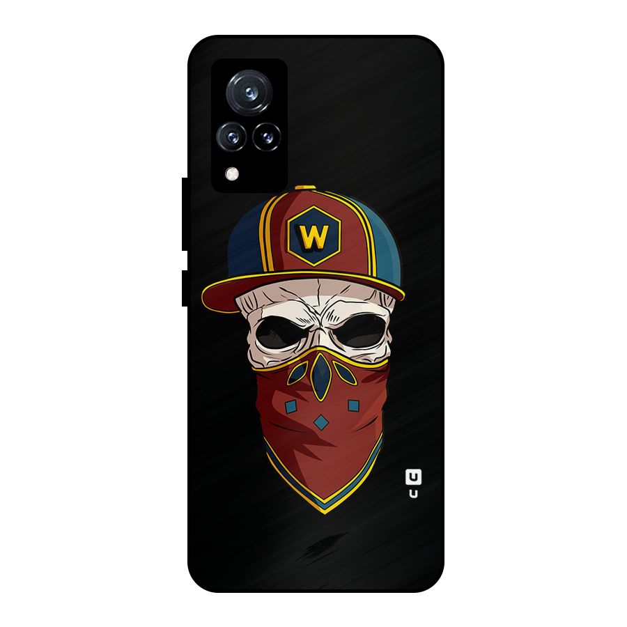 Cool Skull Mask Cap Metal Back Case for Vivo V21 5G
