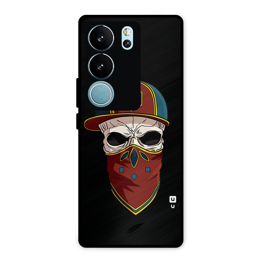 Cool Skull Mask Cap Metal Back Case for Vivo V29