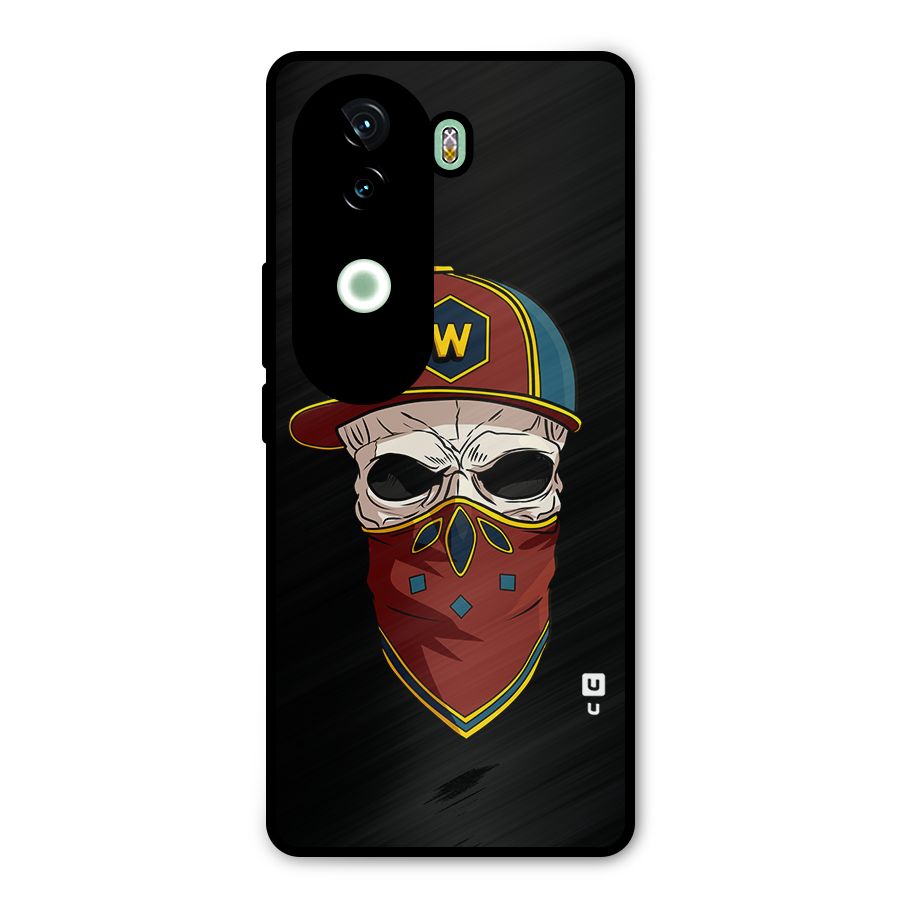 Cool Skull Mask Cap Metal Back Case for Vivo V40e