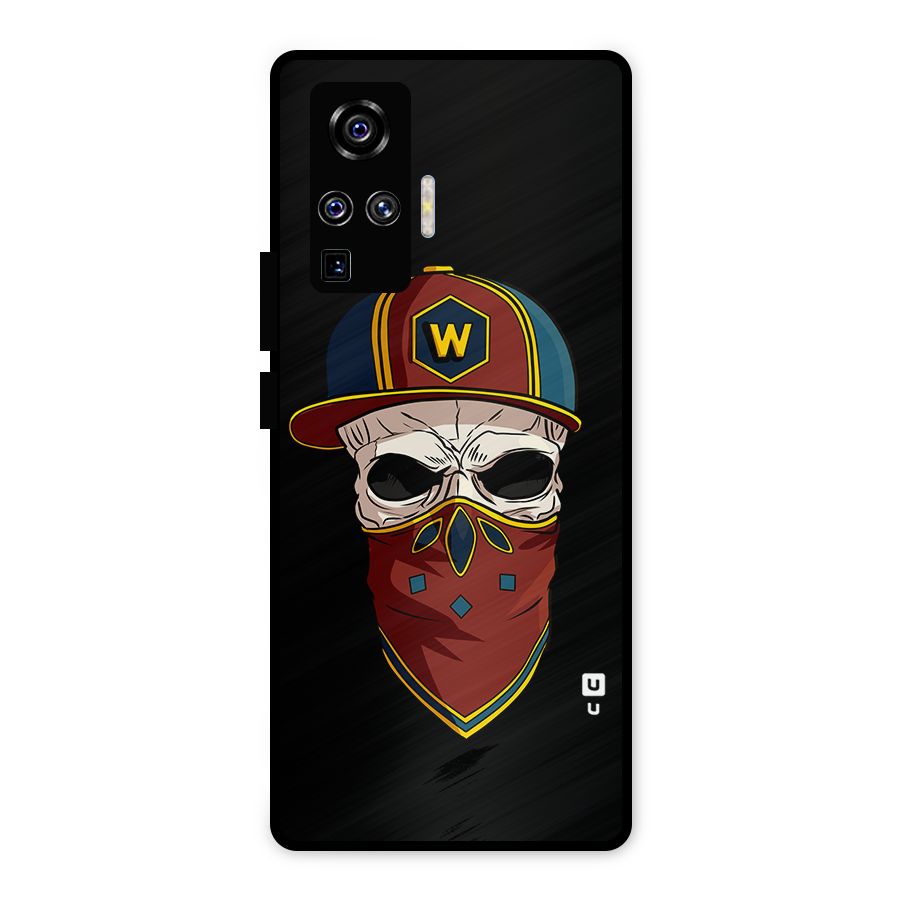 Cool Skull Mask Cap Metal Back Case for Vivo X50 Pro