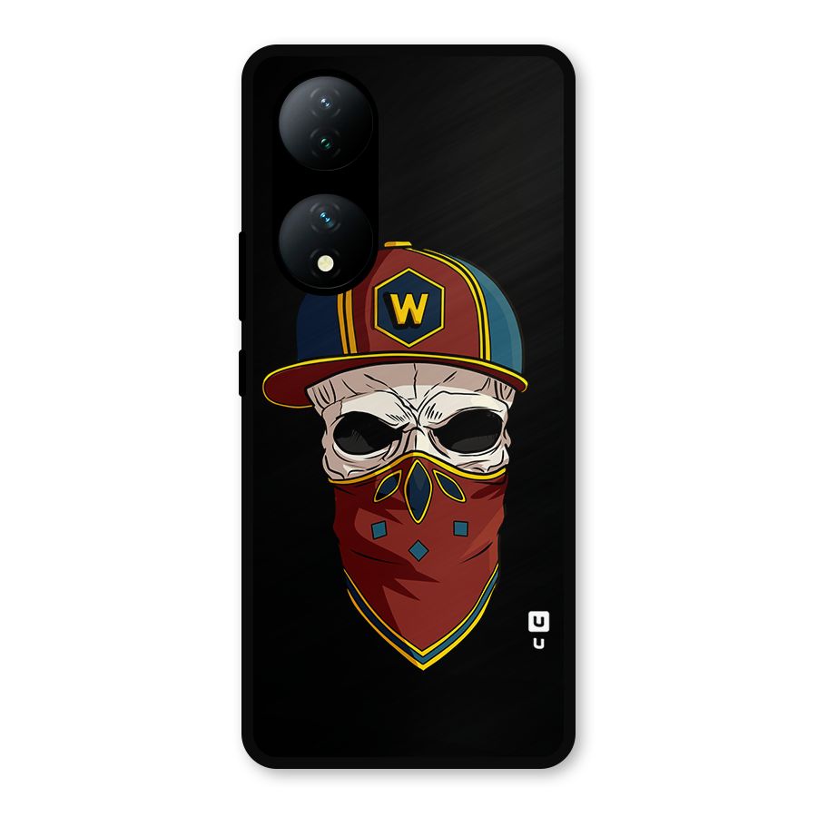 Cool Skull Mask Cap Metal Back Case for Vivo Y100a
